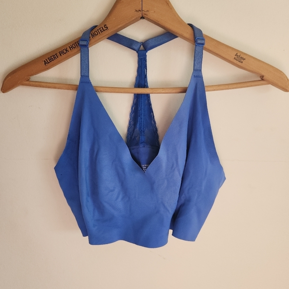 Victoria's Secret Blue Lace Bralette Racerback Medium M